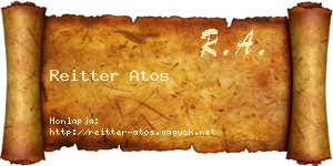 Reitter Atos névjegykártya